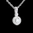 Pendentif bouton beli�re - or blanc - 0.21 carats