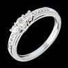 ventes Bague trilogie or blanc pavée (MM) - 0.34 carats