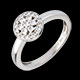 vente bague rosace or blanc pavee 26 carats