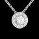 bijou pendentif bouton or blanc 25 carats