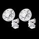 mariage boucles oreilles bouton or blanc 25 carats