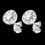   Boucles d'oreilles bouton or blanc  - 0.25 carats