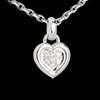 ventes Pendentif coeur pav� or blanc (PM) - 7 diamants