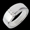 ventes on line Trilogie étreinte or blanc (GM) - 3 diamants