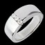 Trilogie �treinte or blanc (GM) - 3 diamants