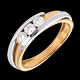 bijoux or trilogie bipolaire or jaune or blanc gm 38 carats