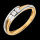 ventes trilogie bipolaire orjaune or blanc mm diamants