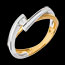 Solitaire mecano or jaune-or blanc