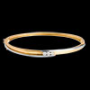 acheter en ligne Jonc trilogie bipolaire or jaune-or blanc - 0.24 carats - 3 diamants