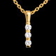 cadeaux femme pendentif totem trilogie gm or jaune 24 carats dia