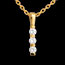 acheter on line Pendentif totem trilogie (GM) - or jaune - 0.24 carats - 3 diamants