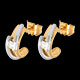 cadeaux femme boucles oreilles bipolaire orjaune or blanc