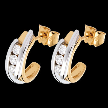 acheter on line boucles d'oreilles trilogie bipolaire  - 0.3 carats - 6 diamants