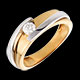 bijou solitaire bipolaire or jaune or blanc tgm 23 carat
