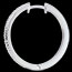 cadeau Cr�oles semi pav�es or blanc (GM) - 32 diamants