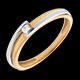achat solitaire bipolaire or jaune or blanc pm