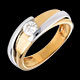 cadeau femmes solitaire bipolaire or jaune or blanc tgm 31 carat