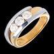 bijou trilogie bipolaire or jaune or blanc tgm 77 carats