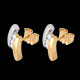 bijouterie boucles oreilles trilogie citation or jaune or bla