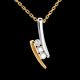 vente en ligne collier trilogie citation or jaune or blanc diaman