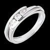 femme Trilogie bipolaire or blanc (GM) - 0.38 carats - 3 diamants