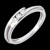 joaillerie Trilogie bipolaire or blanc (PM) - 3 diamants