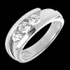 cadeaux femmes Trilogie bipolaire or blanc (TGM) - 0.77 carats - 3 diamants