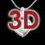 cadeaux femme Pendentif coeur pav� or blanc (PM) - 7 diamants