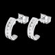 bijouterie boucles oreilles demi lunes or jblanc pavees mm 22