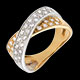 cadeaux femme bague tandem pavee mm carats 36 diamants