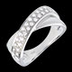 cadeau femmes bague tandem or blanc semi pavee mm 26 carats 26 d