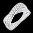 Bague tandem or blanc semi pav�e (MM) - 0.26 carats - 26 diamants