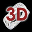 acheter en ligne Bague tandem or blanc semi pav�e (MM) - 0.26 carats - 26 diamants