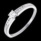 cadeaux femme solitaire octave or blanc gm 27 carats diamants
