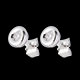 cadeau boucles oreilles calice diamants puce or blanc pm