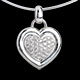 achat on line Pendentif  coeur pav� or blanc (TGM) - 0.75 carats - 31 diamants