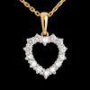 cadeau femmes Pendentif Coeur �chancr� diamants (GM) - 0.9 carats - 14 diamants