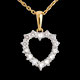acheter en ligne pendentif coeur echancre diamants gm carats 14 dia