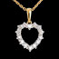 achat Pendentif Coeur �chancr� diamants (GM) - 0.9 carats - 14 diamants