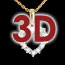 bijoux or Pendentif Coeur �chancr� diamants (GM) - 0.9 carats - 14 diamants