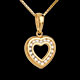 vente on line pendentif coeur en abyme gm or jaune pave 25 carat