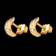 femme boucles oreilles demie lune pavee or jaune pm 12 d