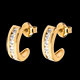 cadeaux femmes bouclesd oreilles demi lunes pavees or jaune gm 41