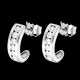 cadeau femmes boucles oreilles demie lune pavee or blanc gm 41 c