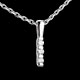 bijou pendentif totem trilogie pm or blanc diamants