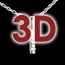 bijou Pendentif totem trilogie (PM) - or blanc  - 3 diamants