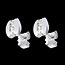 boucles d'oreilles trilogie parenth�se - puces or blanc (MM) - 0.23 carats - 6 diamants