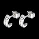 bijoux or boucles oreilles demie lune pavee or blanc pm 12 d