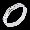cadeaux femmes Anneau illusion or blanc semi pav� - serti rail - 16 diamants