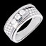 cadeau femme Trilogie bipolaire or blanc pav�e  - 0.86 carats - 35 diamants